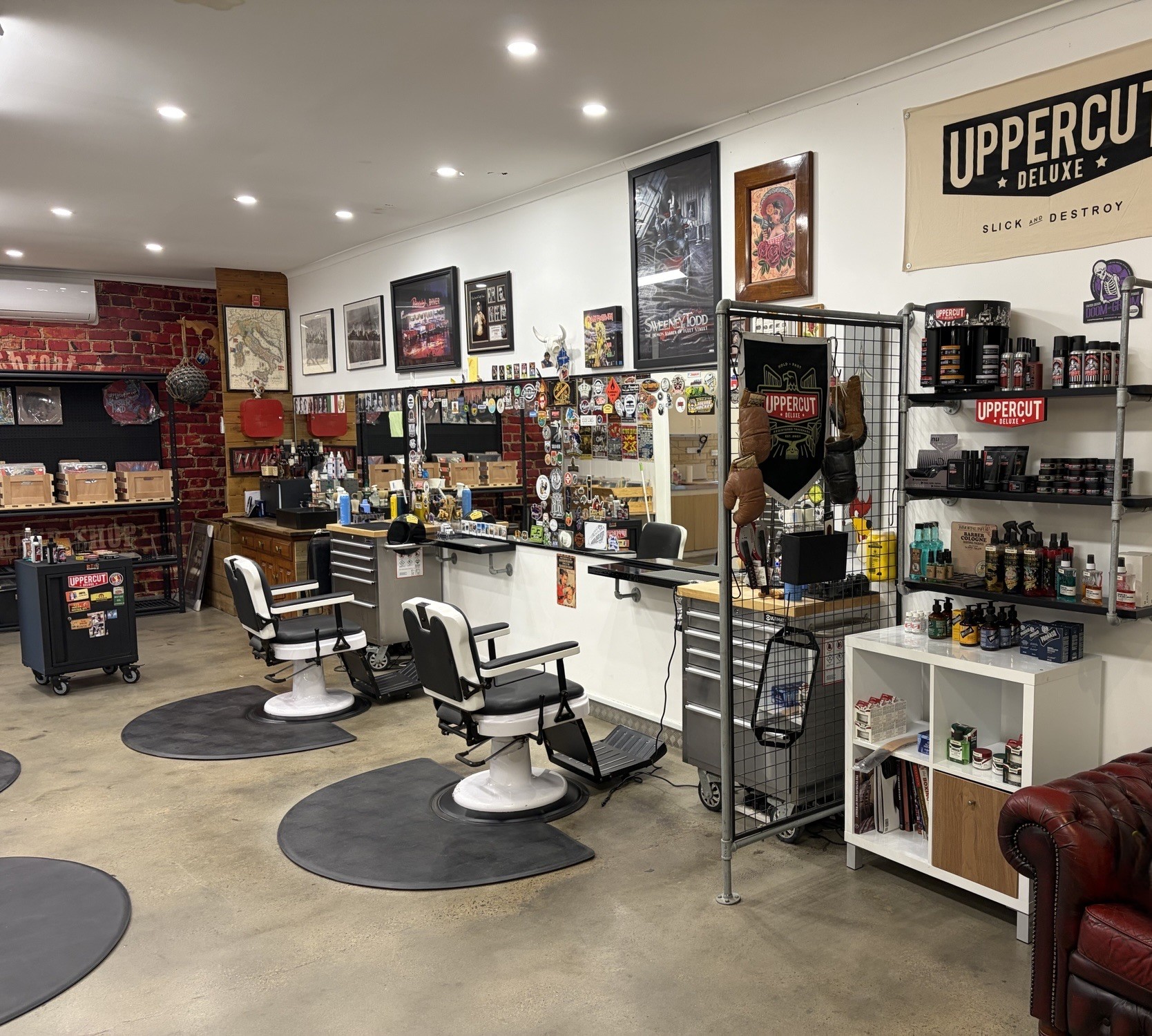 Inside Cut Throat Joe's Barbershop